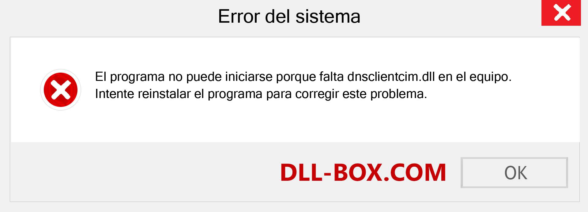 ¿Falta el archivo dnsclientcim.dll ?. Descargar para Windows 7, 8, 10 - Corregir dnsclientcim dll Missing Error en Windows, fotos, imágenes